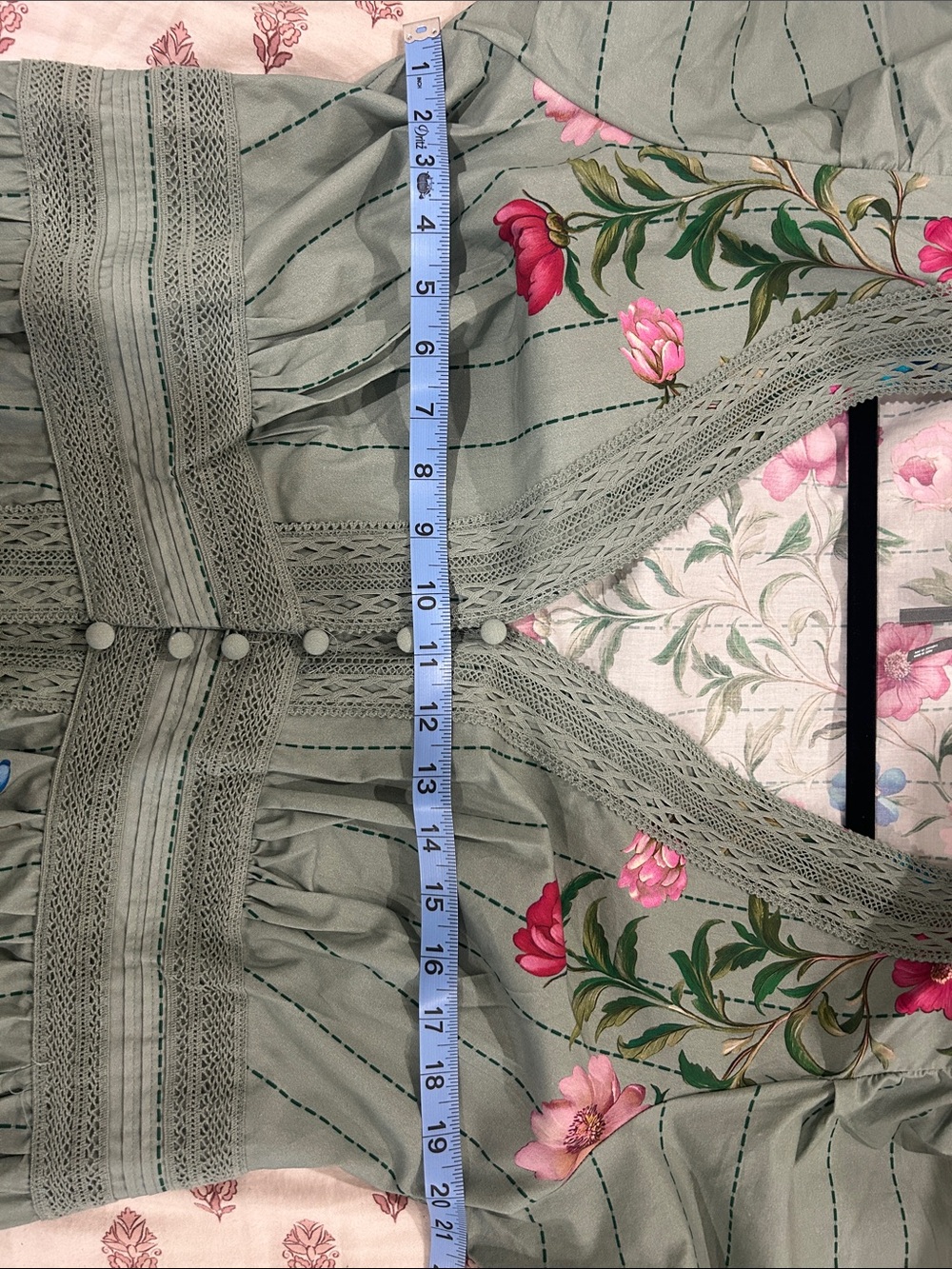 Anthropologie Floral Button Front Midi Dress - Picture 10 of 10
